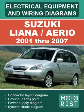Электрооборудование и цветные электросхемы Suzuki Liana | Aerio