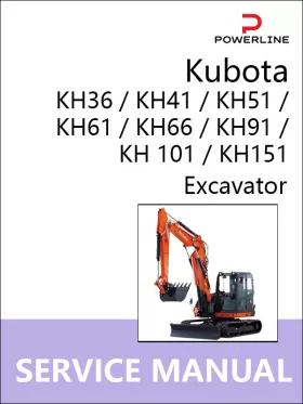 Руководство по ремонту экскаватора Kubota KH36 | KH41 | KH51 | KH61 | KH66 | KH91 | KH 101 | KH151