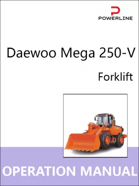 Руководство по эксплуатации и техобслуживанию погрузчика Daewoo Mega 250-V