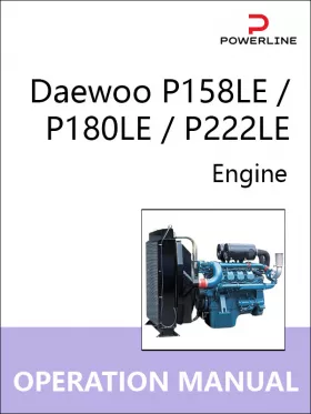 Инструкция по эксплуатации и техническому обслуживанию двигателя Daewoo P158LE | P180LE | P222LE