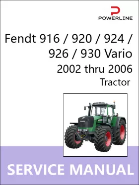 Руководство по ремонту трактора Fendt 916 | 920 | 926 | 930 Vario