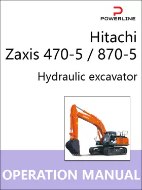 Инструкция по эксплуатации и техобслуживанию Hitachi Zaxis 470-5 | 870-5