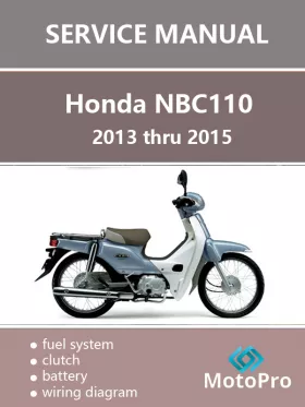 Руководство по ремонту мотоцикла Honda NBC110 с 2013 по 2015 год