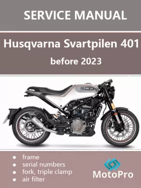 Руководство по ремонту мотоцикла Husqvarna Svartpilen 401 до 2023 года
