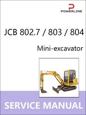 Руководство по ремонту экскаватора JCB 802.7 | 803 | 804
