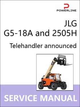 Руководство по ремонту погрузчика JLG G5-18A and 2505H