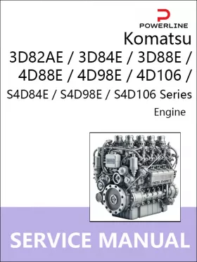 Руководство по ремонту двигателей Komatsu 3D82AE | 3D84E | 3D88E | 4D88E | 4D98E | 4D106 | S4D84E | S4D98E | S4D106 Series