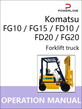 Руководство по эксплуатации и техобслуживанию погрузчика Komatsu FG10 | FG15 | FD10 | FD20 | FG20