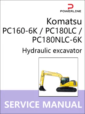 Руководство по ремонту экскаватора Komatsu PC160-6K | PC180LC | PC180NLC-6K