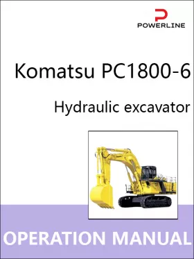 Инструкция по эксплуатации и техническому обслуживанию экскаватора Komatsu PC1800-6