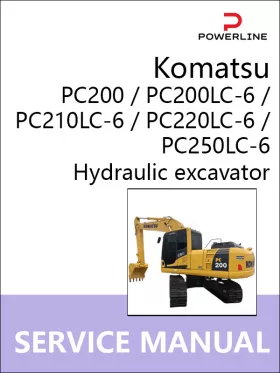 Руководство по ремонту экскаватора Komatsu PC200 | PC200LC-6 | PC210LC-6 | PC220LC-6 | PC250LC-6