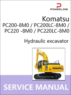 Руководство по ремонту экскаватора Komatsu PC200-8M0 | PC200LC-8M0 | PC220 -8M0 | PC220LC-8M0