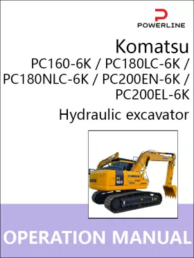Инструкция по эксплуатации и техническому обслуживанию экскаватора Komatsu PC160-6K | PC180LC-6K | PC180NLC-6K | PC200EN-6K | PC200EL-6K