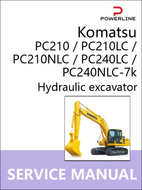 Руководство по ремонту экскаватора Komatsu PC210 | PC210LC | PC210NLC | PC240LC | PC240NLC-7k