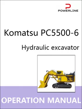 Инструкция по эксплуатации и техническому обслуживанию экскаватора Komatsu PC5500-6