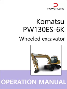 Инструкция по эксплуатации и техническому обслуживанию экскаватора Komatsu PW130ES-6K