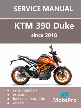 Руководство по ремонту мотоцикла KTM 390 Duke с 2018 года