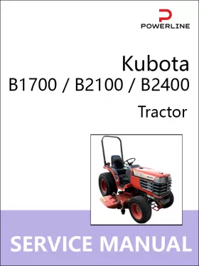 Руководство по ремонту трактора Kubota B1700 | B2100 | B2400