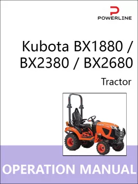 Инструкция по эксплуатации и техническому обслуживанию трактора Kubota BX1880 | BX2380 | BX2680