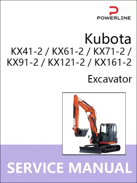 Руководство по ремонту экскаватора Kubota KX41-2 | KX61-2 | KX71-2 | KX91-2 | KX121-2 | KX161-2