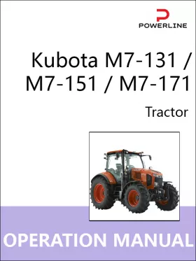 Инструкция по эксплуатации и техническому обслуживанию трактора Kubota M7-131| M7-151 | M7-171