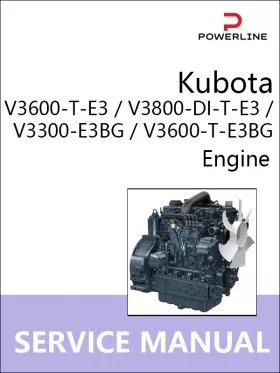 Руководство по ремонту Kubota V3600-E3 | V3600-T-E3 | V3800-DI-T-E3 | V3300-E3BG | V3600-T-E3BG