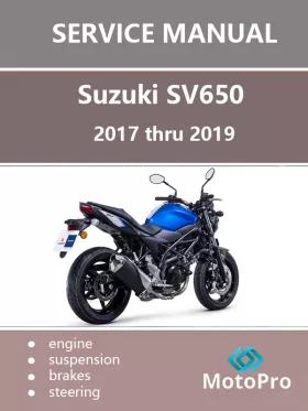 Руководство по ремонту Suzuki SV650 с 2017 по 2019 год
