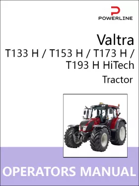 Инструкция по эксплуатации и техническому обслуживанию Valtra T133 H | T153 H | T173 H | T193 H HiTech
