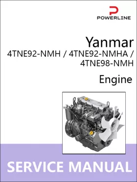 Руководство по ремонту двигателей Yanmar 4TNE92-NMH | 4TNE92-NMHA | 4TNE98-NMH